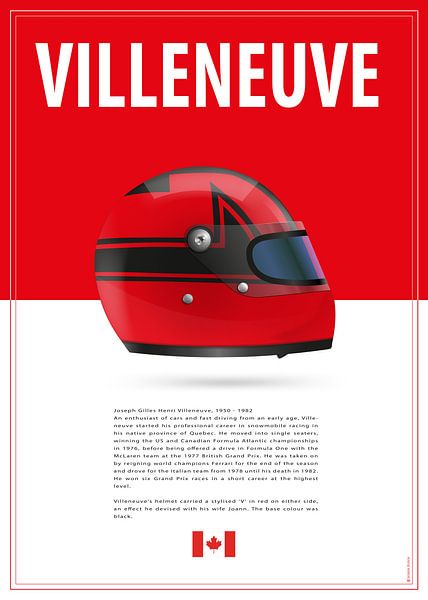 Gilles Villeneuve Helm van Theodor Decker
