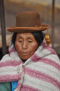 Oude Boliviaanse dame van Bart Poelaert
