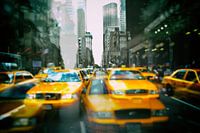 Yellow taxis in New York