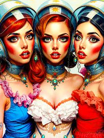 Friends caught up in the magic of the moment by AidasignArt