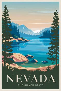 Nevada Vintage Reisposter van Poster Art Shop