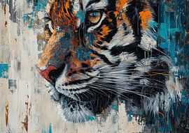 Tigerauge | Auge aus Feuer und Wasser