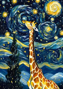 Giraffe - Sternennacht-Thema