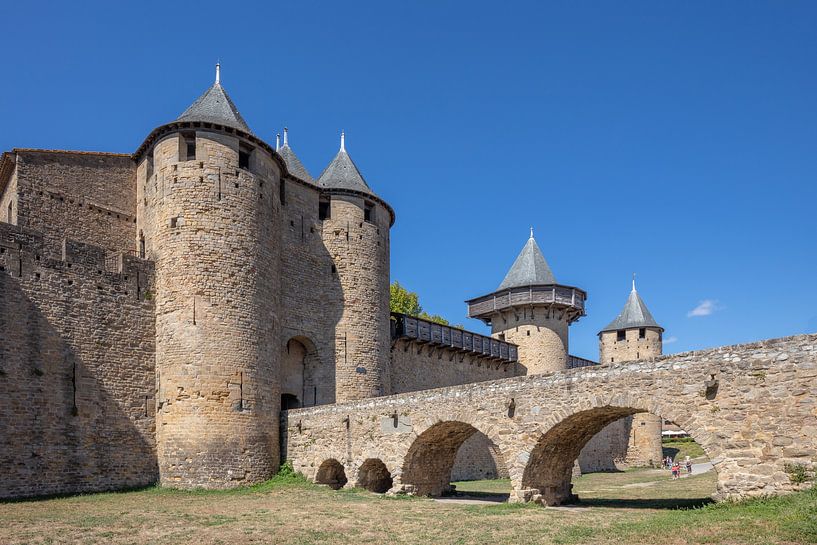 Château dans l'ancienne cité de Carcassonne en France par Joost Adriaanse