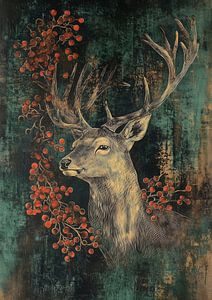 Cerf &amp ; baies