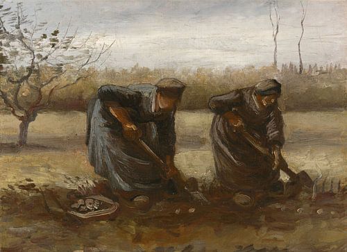 Aardappelrooiende boerinnen, Vincent van Gogh (gezien bij vtwonen)
