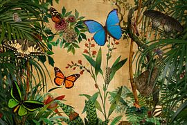 Le vieux papier peint de la jungle vit sur Elles Rijsdijk