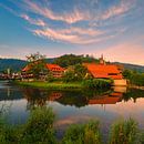 Fachwerkhäuser in Schiltach bei Sonnenaufgang von Henk Meijer Photography Miniaturansicht