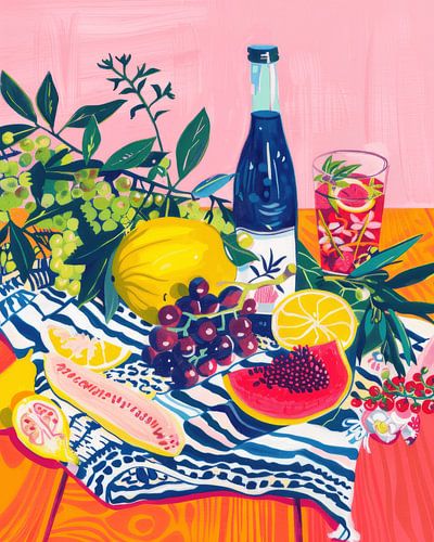 Buntes und modernes Stillleben