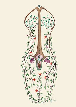 Gaia tree woman by Kirsten Jense Illustraties.