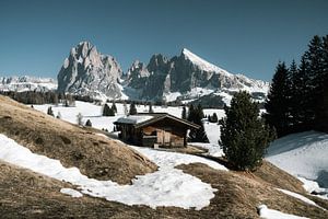 Hütte auf der Seiser Alm