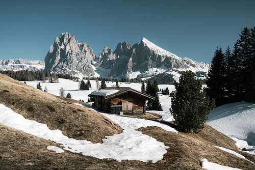 Hut on the Alpe di Siusi