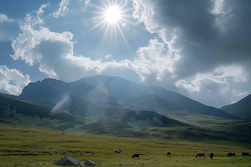 mountain landscape with clouds by Egon Zitter