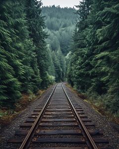 Zugstrecke durch den Wald