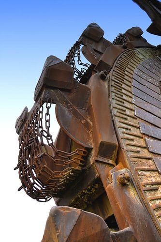 Voormalige kolengraafmachine in de voormalige openluchtmijn Golpa-Nord bij Gräfenhainichen