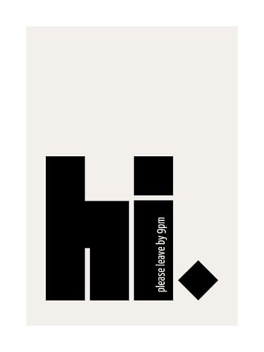 Hallo. Vertrek voor 21.00 uur