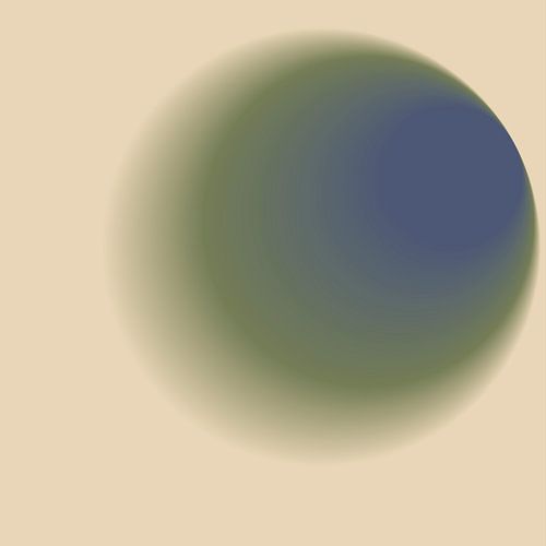 70er Jahre Retro-Stil abstrakte Gradient in weiß, grün, blau von Dina Dankers