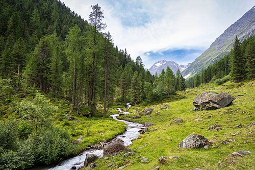 Paysage de montagne d'Otztal au Tyrol en Autriche