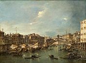 Canal Grande met de Rialtobrug, Venetië, Francesco Guardi van Liszt Collection thumbnail