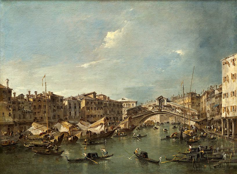 Canal Grande met de Rialtobrug, Venetië, Francesco Guardi van Liszt Collection