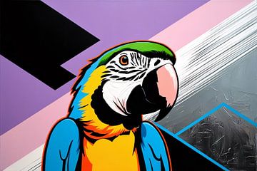 Kleurrijke pop art papegaai van Imperial Art House