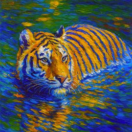 Gemälde eines Tigers von Johannes