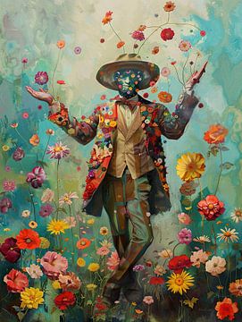 Florist | Floral Visage von Abstraktes Gemälde