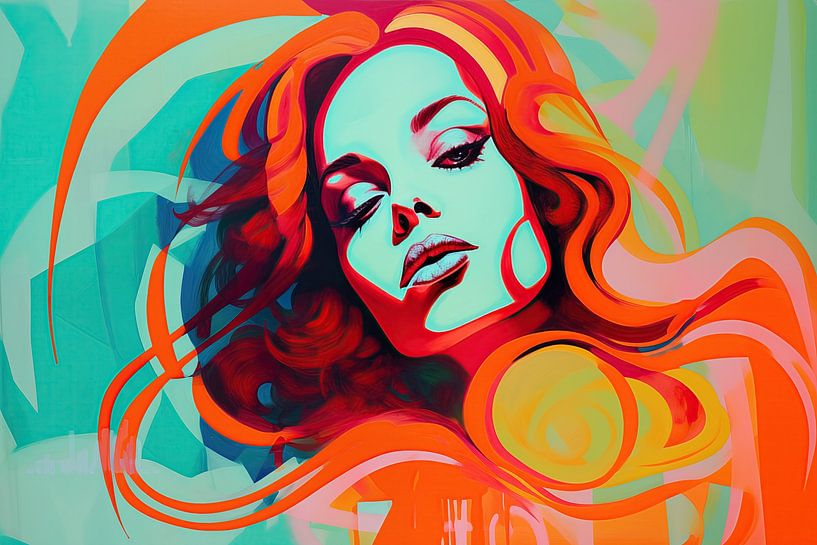 Woman abstract by Wall Wonder