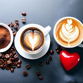 A heart and coffee by Heike Hultsch
