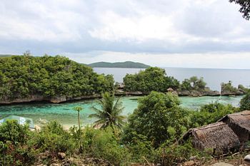 Uitzicht dorp eilandcommunity - Mababoy, Bihol, Filipijnen