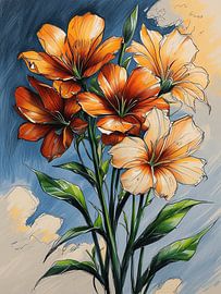 Sonnenuntergang Lilie Blüte