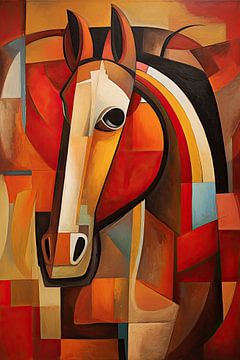 Paard abstract van Wall Wonder