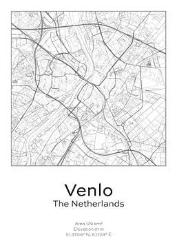 Stadtplan - Niederlande - Venlo von Ramon van Bedaf