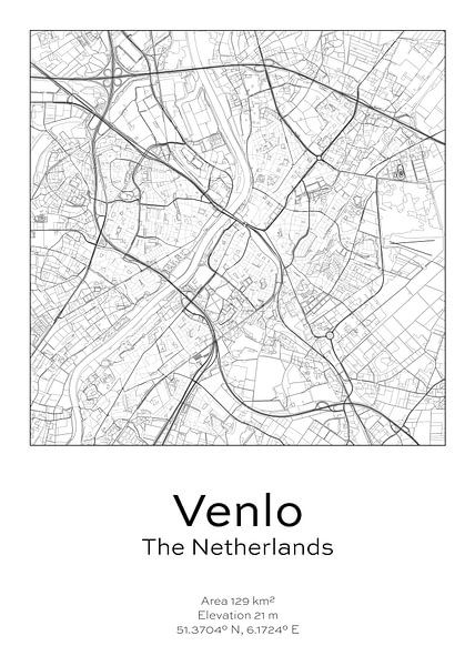City map - Netherlands - Venlo by Ramon van Bedaf