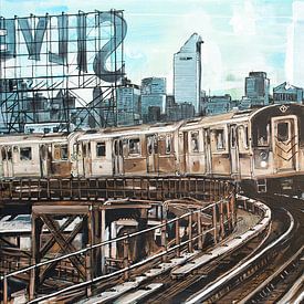 New York subway schilderij