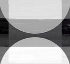 Abstract black and white Bauhaus shapes by FRESH Fine Art thumbnail