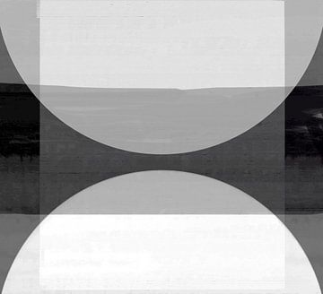 Abstracte zwart witte Bauhaus Vormen van Abstrakt Art