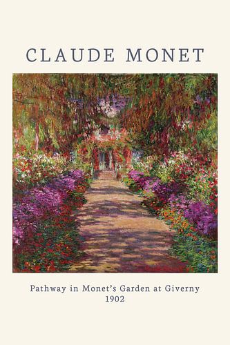 Pathway in Monets garden at giverny - Claude Monet