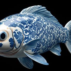 Fisch in Delfter Blau von Bert Nijholt