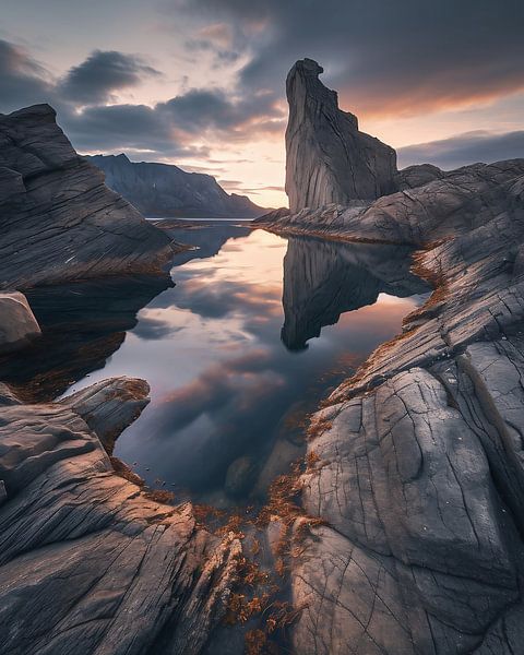 Spiegelung im Bergsee von fernlichtsicht