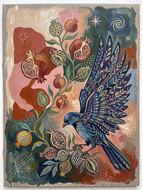 Mystic Pomegranate Bird by HUGO