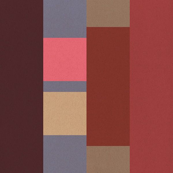 Abstract geometric in warm earthy colors by Dina Dankers