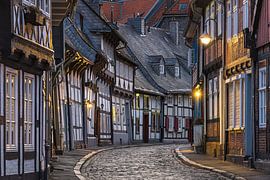 Old town of Goslar at night, Germany