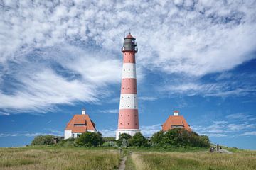 de beroemde vuurtoren van Westerhever van Peter Eckert