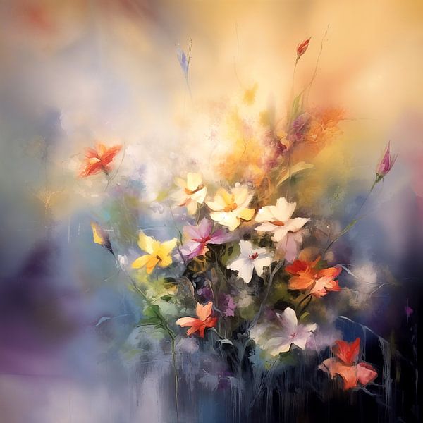 Peinture de bouquets au pastel par Dakota Wall Art