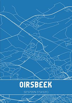 Blauwdruk | Landkaart | Oirsbeek (Limburg) van Rezona
