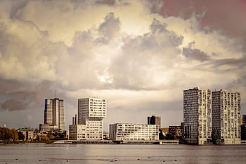 Skyline van Almere. Urban.