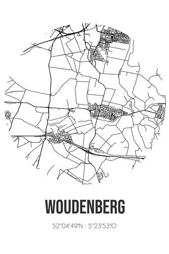 Woudenberg (Utrecht) | Landkaart | Zwart-wit