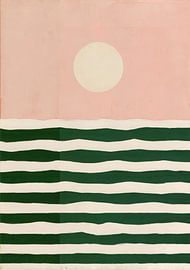 Design minimaliste en bloc de couleur Peach Vert Blanc sur Niklas Maximilian