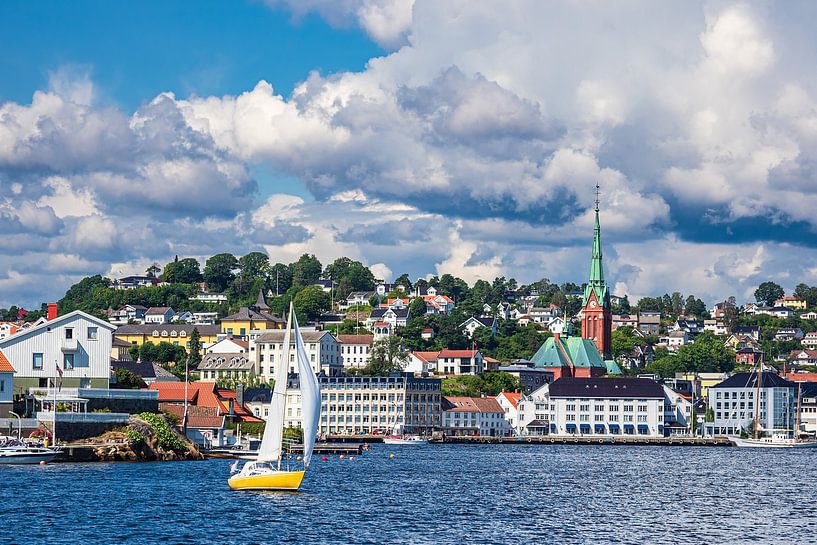 View of the city of Arendal in Norway by Rico Ködder